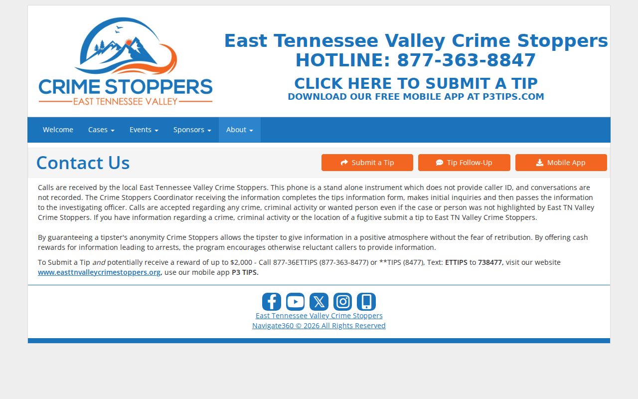 Anderson County most wanted warrant records anonymous tip contact instructions